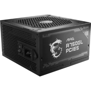MSI MAG A750GL PCIE 5.1 ATX 3.1 750 Watt 80 Plus Gold Fully Modular