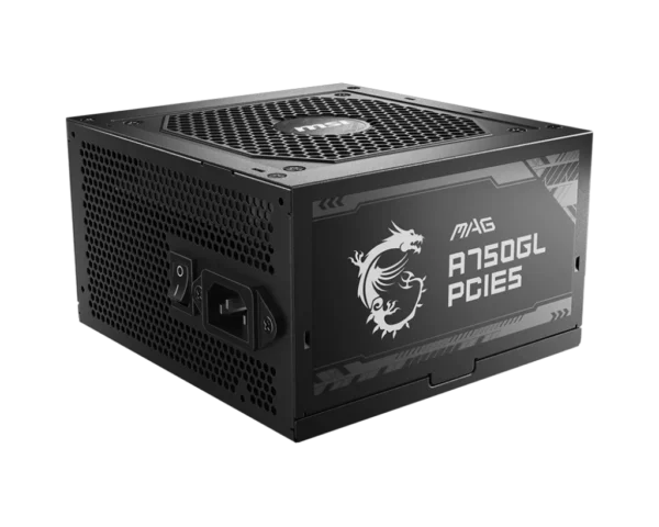 MSI MAG A750GL PCIE 5.1 ATX 3.1 750 Watt 80 Plus Gold Fully Modular
