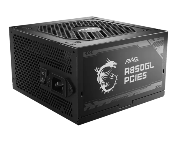 MSI MAG A850GL PCIE 5.1 ATX 3.1 850 Watt 80 Plus Gold Fully Modular